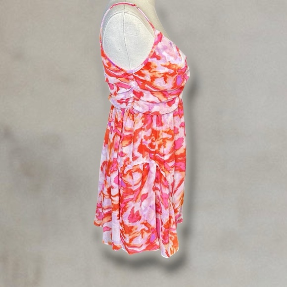 NWT MISA Los Angeles ‘Indira’ Romper in “Maldive Marble” White & Pink Sz Medium - Picture 14 of 16